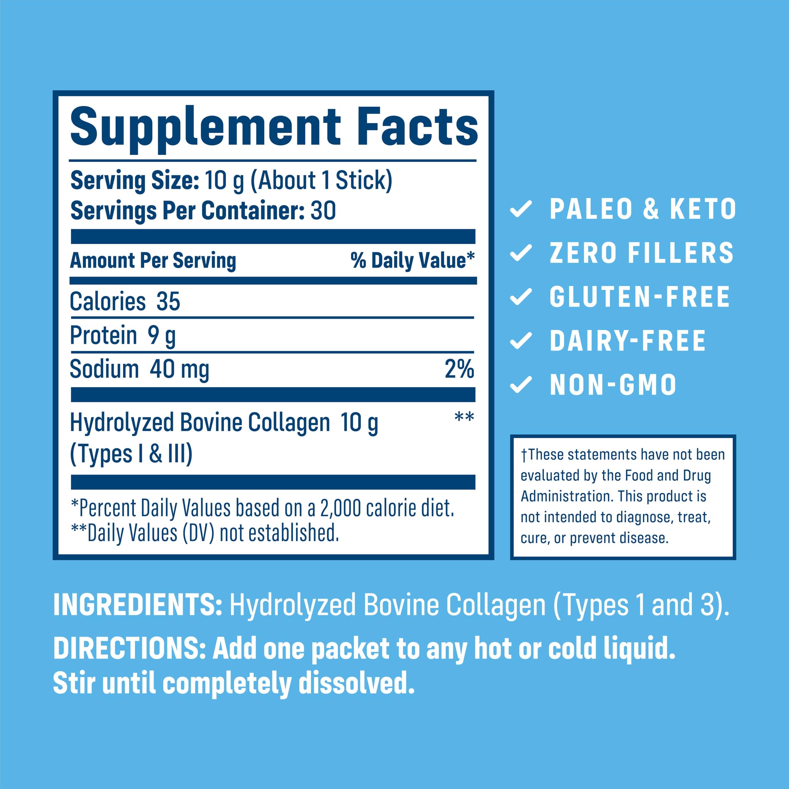 NativePath Collagen Peptides stick pack with beverage