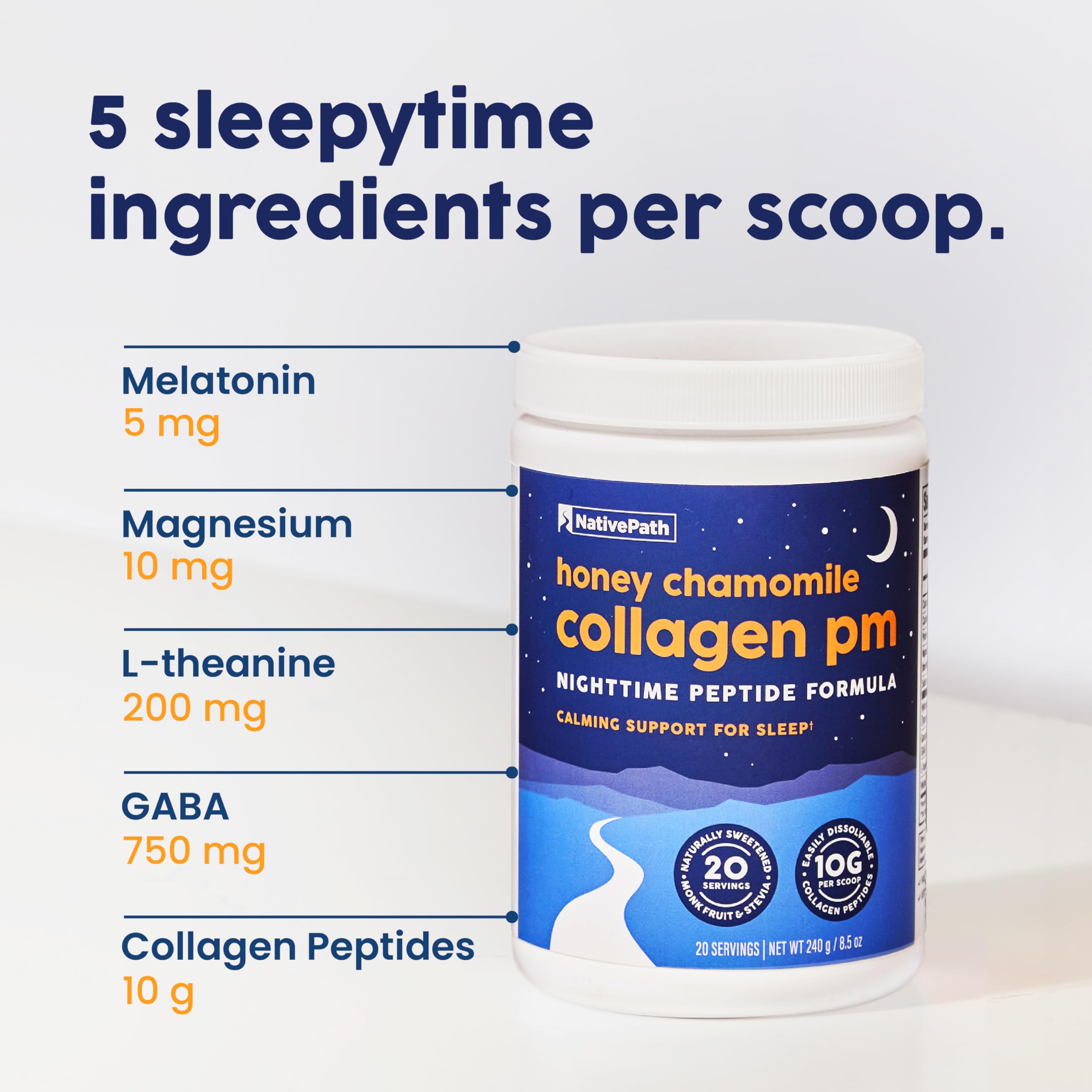 NativePath Collagen Supplement honey chamomile flavour