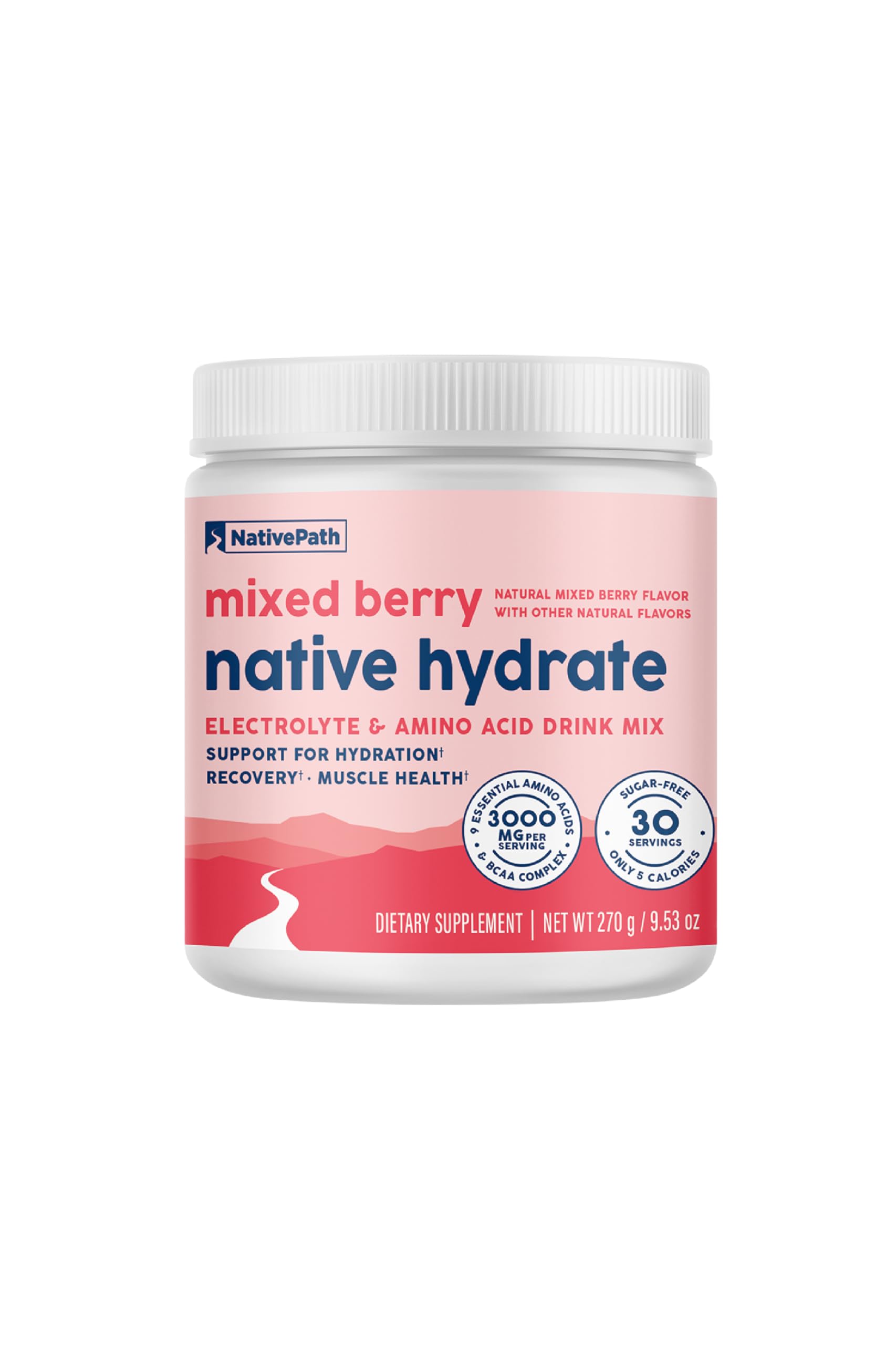 NativePath Hydrate 3-in-1 Electrolyte Powder 272g front view
