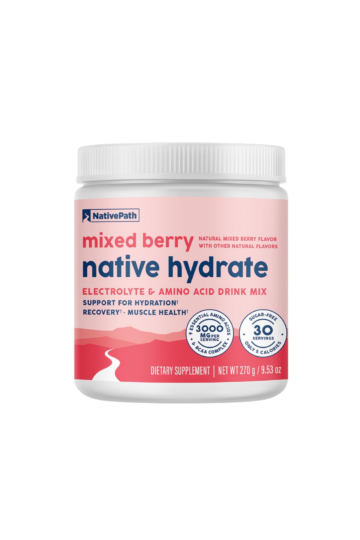 NativePath Hydrate 3-in-1 Electrolyte Powder 272g front view