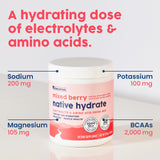 NativePath Hydrate 3-in-1 Electrolyte Powder serving suggestion