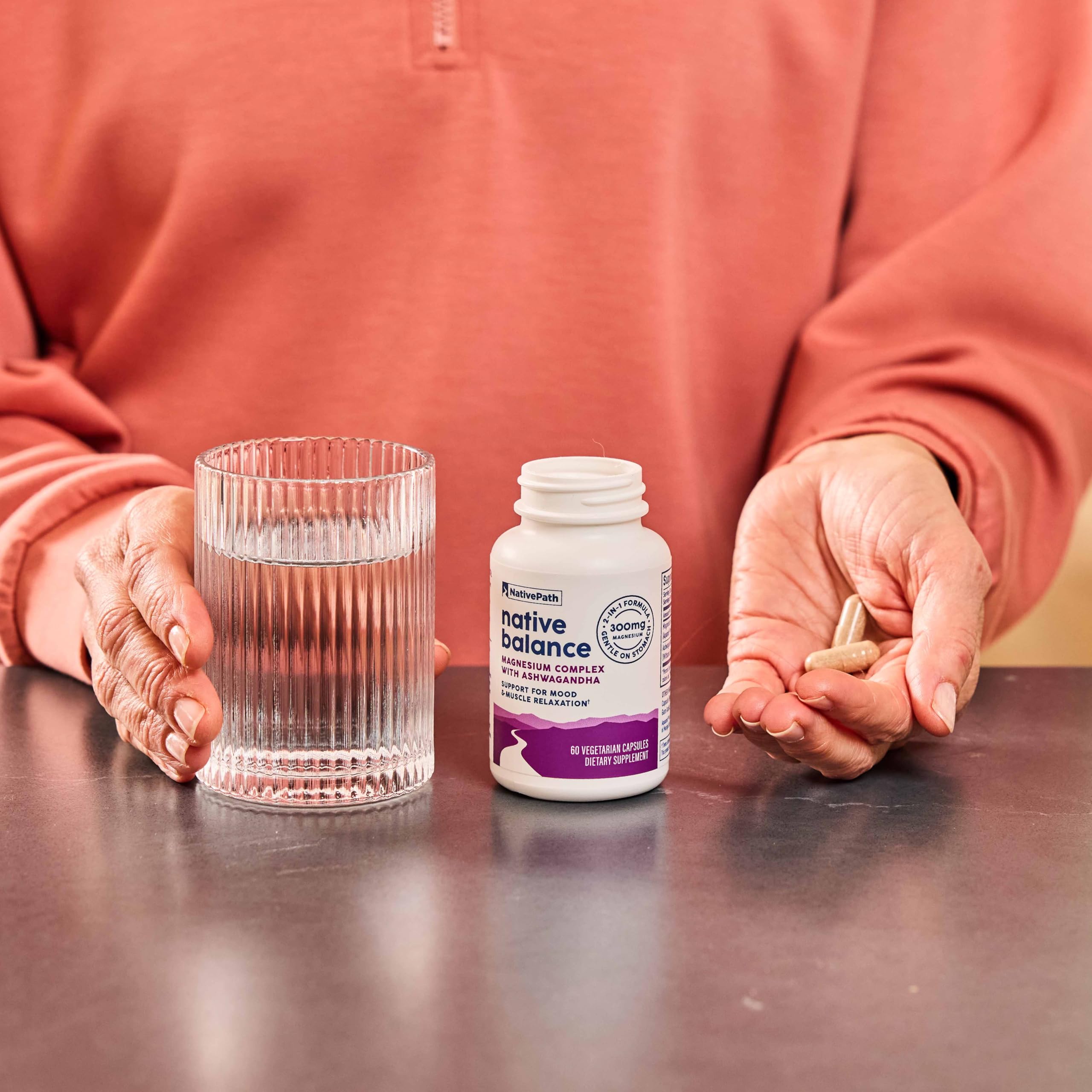 NativePath Magnesium Supplement with natural background