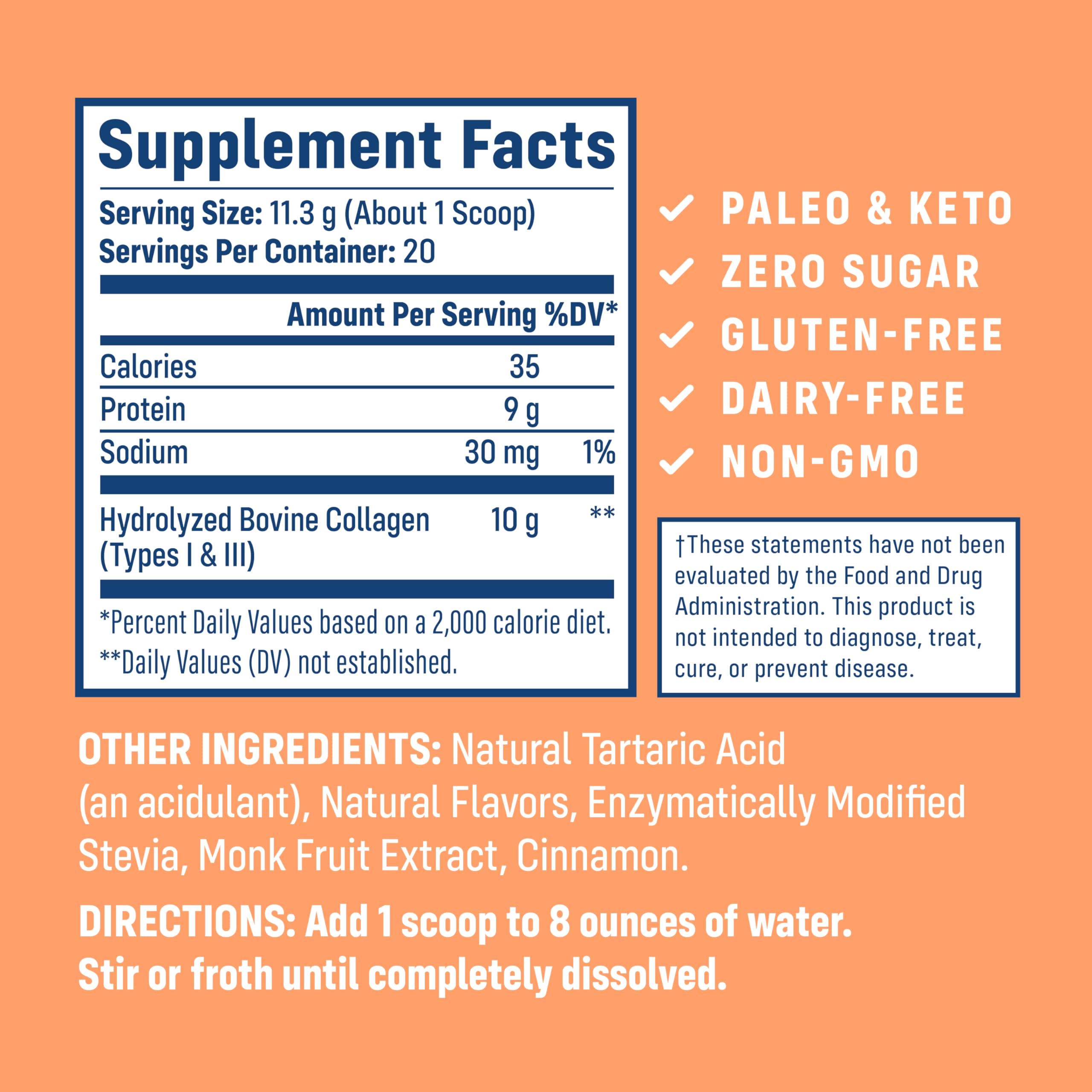 NativePath Peach Collagen Peptides packaging