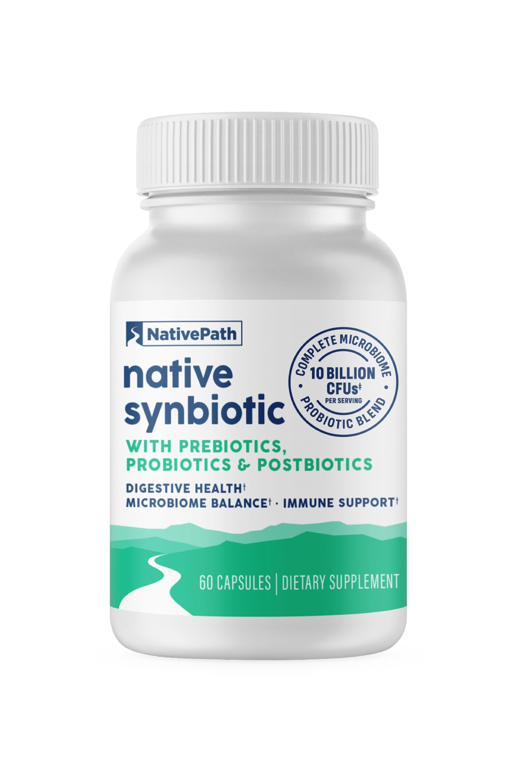 NativePath Prebiotic Supplement capsule bottle front view