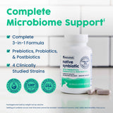NativePath Prebiotic Supplement capsules on a wooden surface