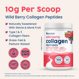 NativePath Wild Berry Collagen Peptides mixed in water