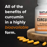 Natleo USA Turmeric Curcumin bottle side view