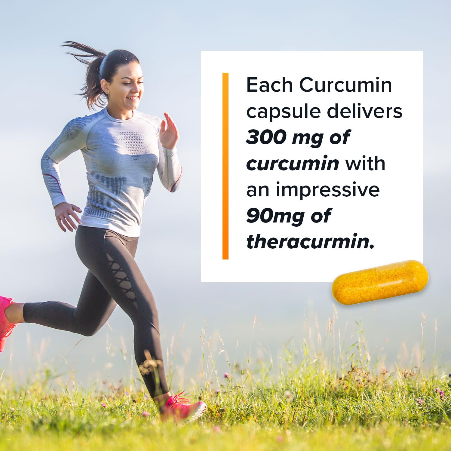 Natleo USA Turmeric Curcumin Capsules side view