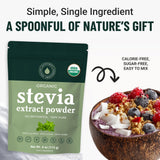 NatriSweet Pure Stevia Powder 91g back view