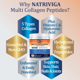 NATRIVIGA Multi Collagen Peptides 350g back view
