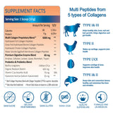 NATRIVIGA Multi Collagen Peptides 350g with ingredients list