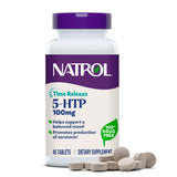 Natrol 5-HTP 100 mg time release tablets front view