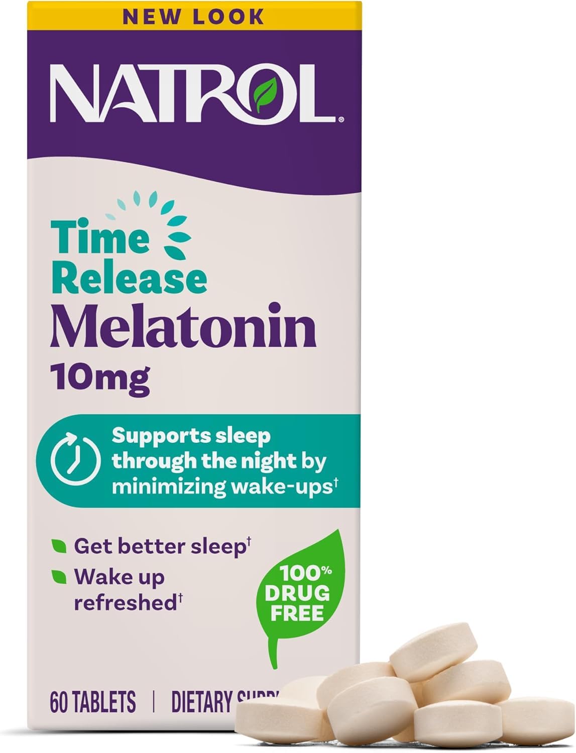 Natrol Advanced Sleep Melatonin 10mg 60 Tablets front view