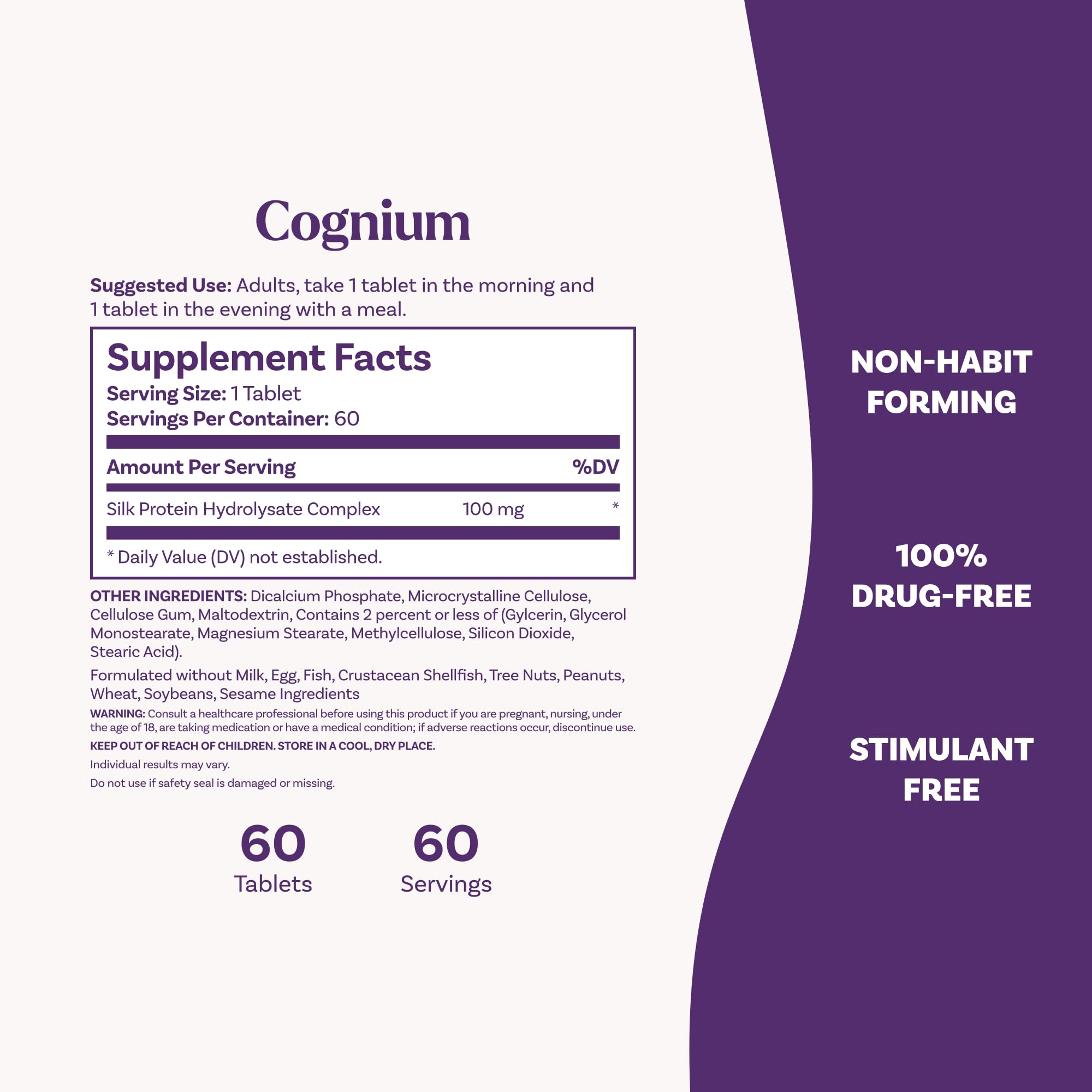 Natrol Cognium Memory 30 Tablets with a glass of water