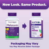 Natrol Fast Dissolve Melatonin 1 mg Tablets showing strawberry flavour