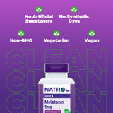 Natrol Fast Dissolve Melatonin 1 mg Tablets with a glass of water