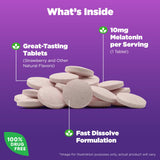 Natrol Fast Dissolve Melatonin 10 mg tablets in hand
