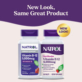 Natrol Fast Dissolve Vitamin B12 5000 mcg Tablets bottle side view