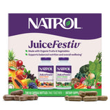 Natrol JuiceFestiv Daily Fruit & Veggie Capsules 120 Count front view
