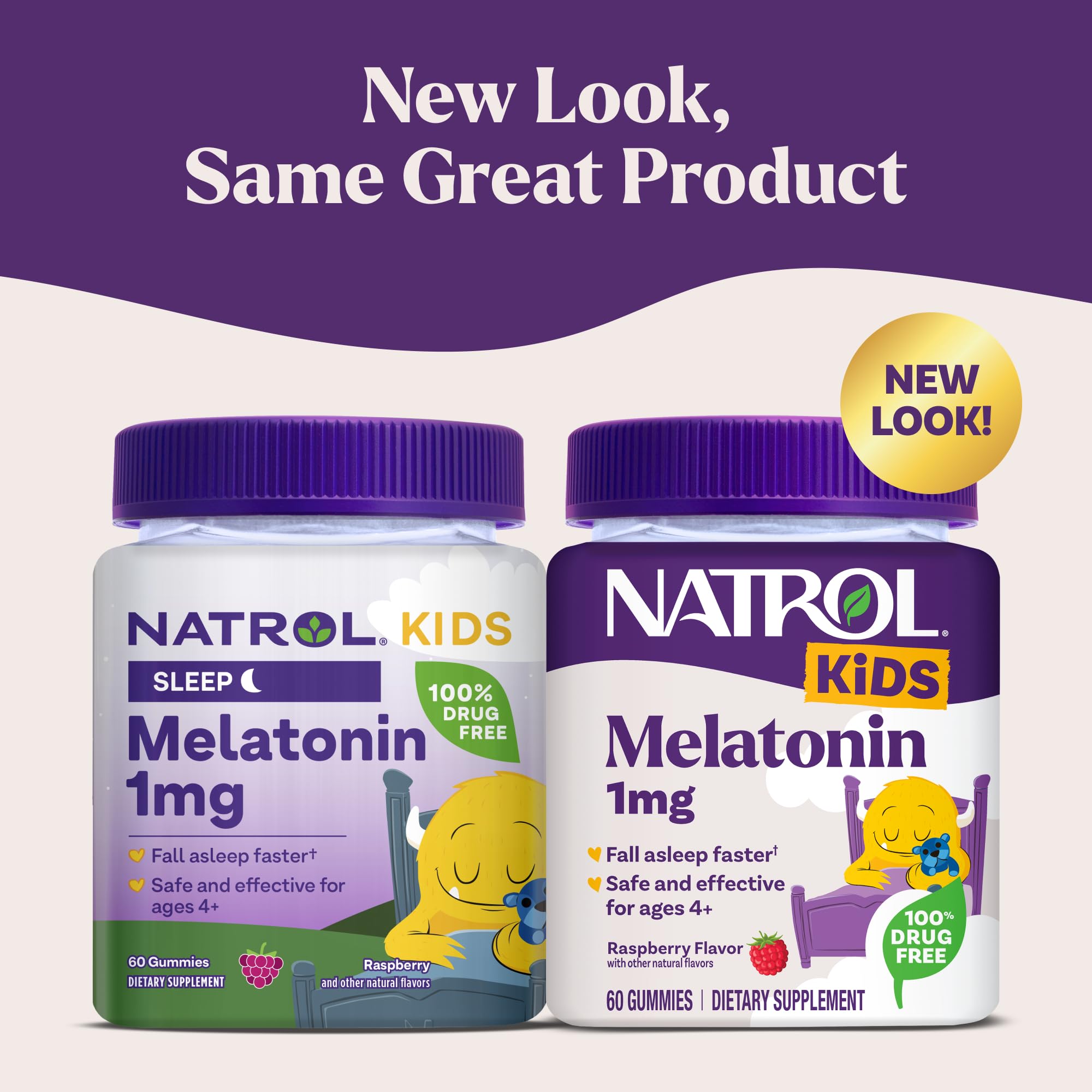 Natrol Kids Melatonin Gummies 1mg bottle with 60 gummies