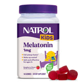 Natrol Kids Melatonin Gummies 1mg raspberry flavour front view