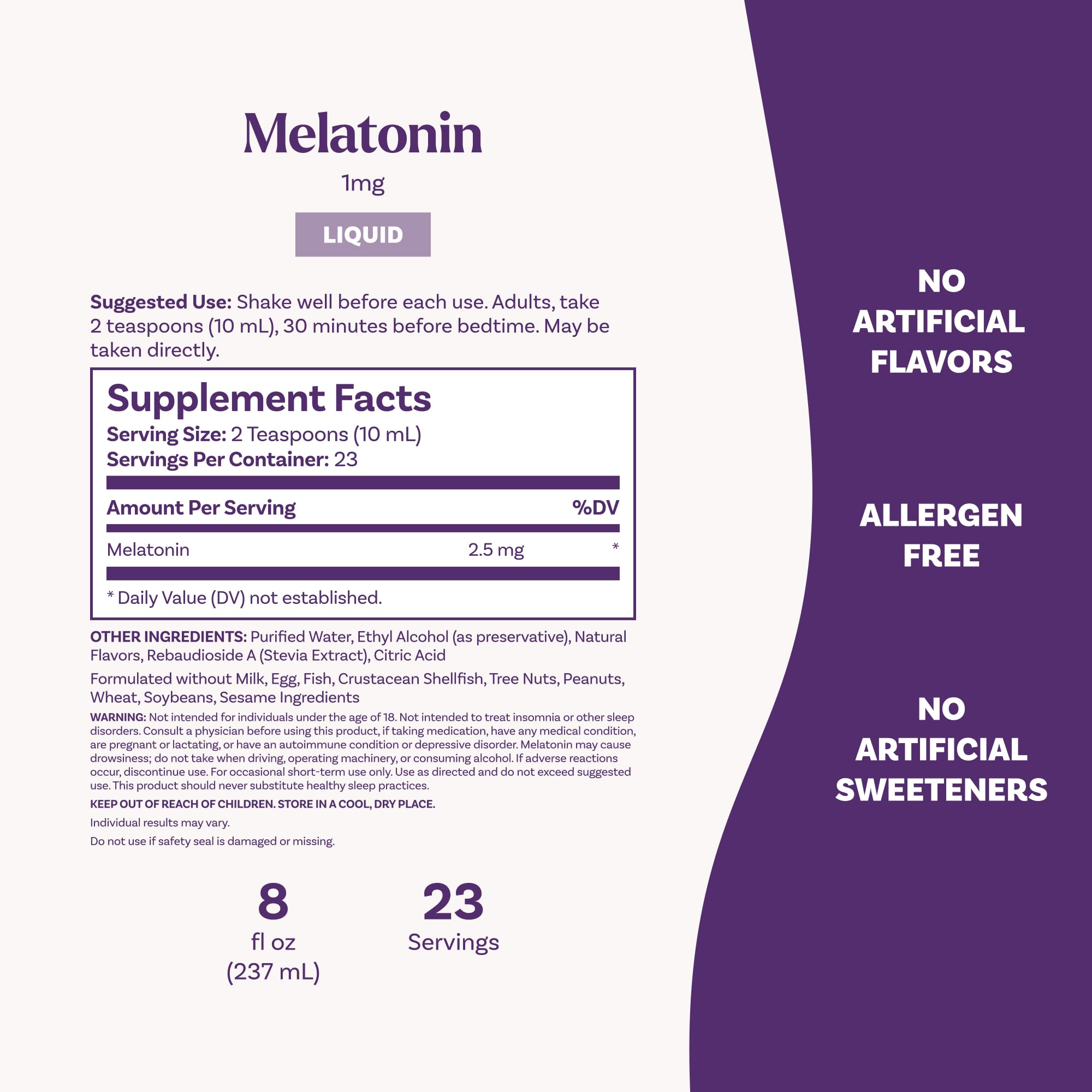 Natrol Liquid Melatonin 2.5 mg with juice