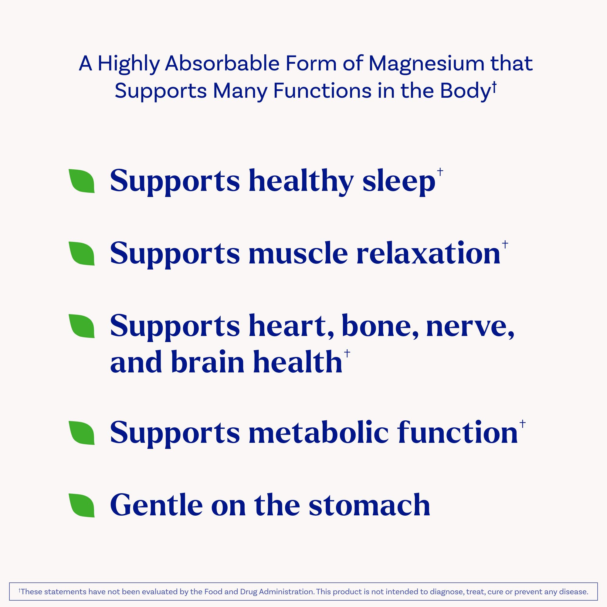 Natrol Magnesium Glycinate Capsules 240mg back view