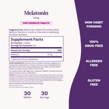 Natrol Melatonin 10 mg Fast Dissolve Tablets close-up of tablets