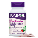 Natrol Melatonin 10 mg Fast Dissolve Tablets front view packaging