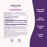 Natrol Melatonin 10 mg Fast Dissolve Tablets with a glass of water