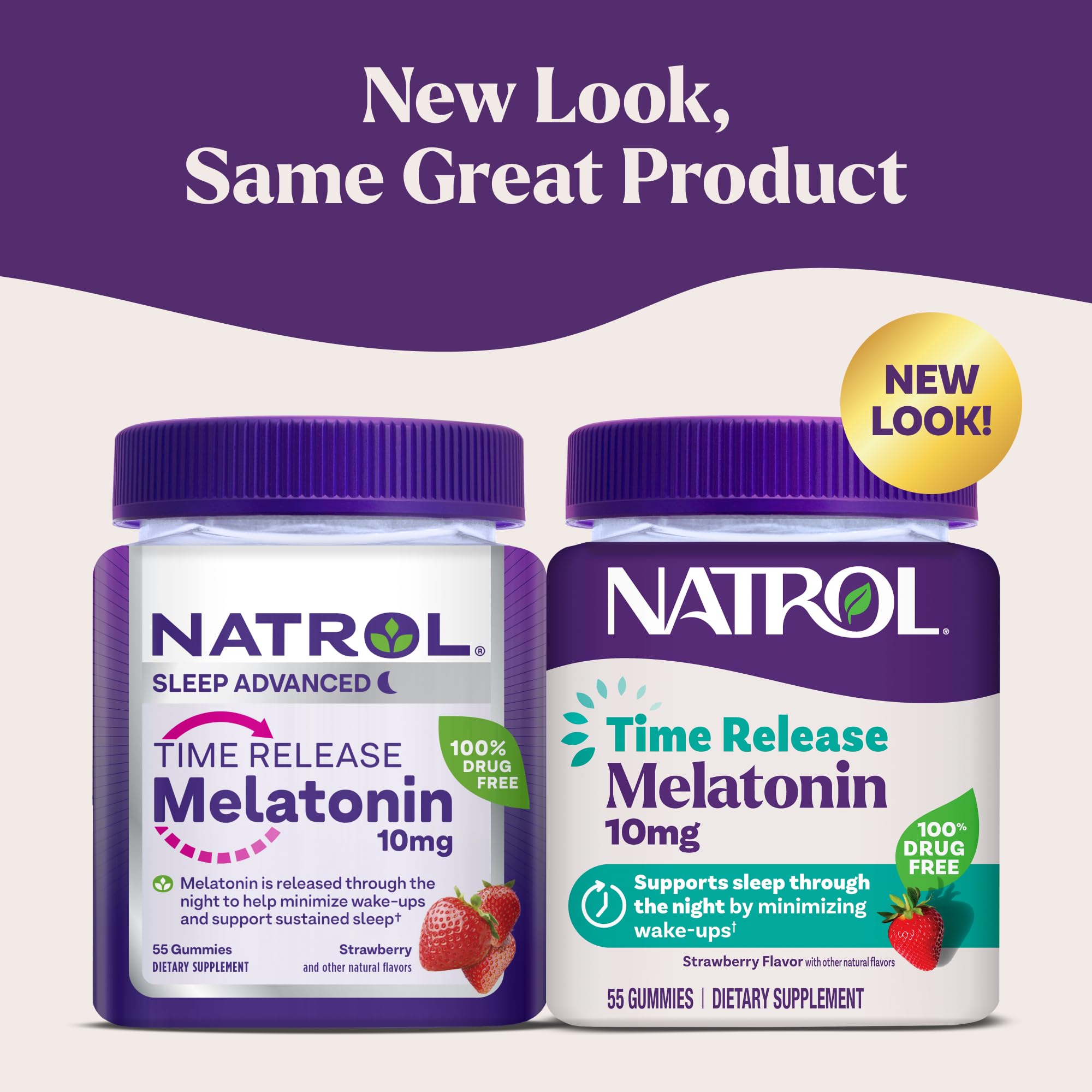 Natrol Melatonin 10mg Gummies strawberry flavour close-up