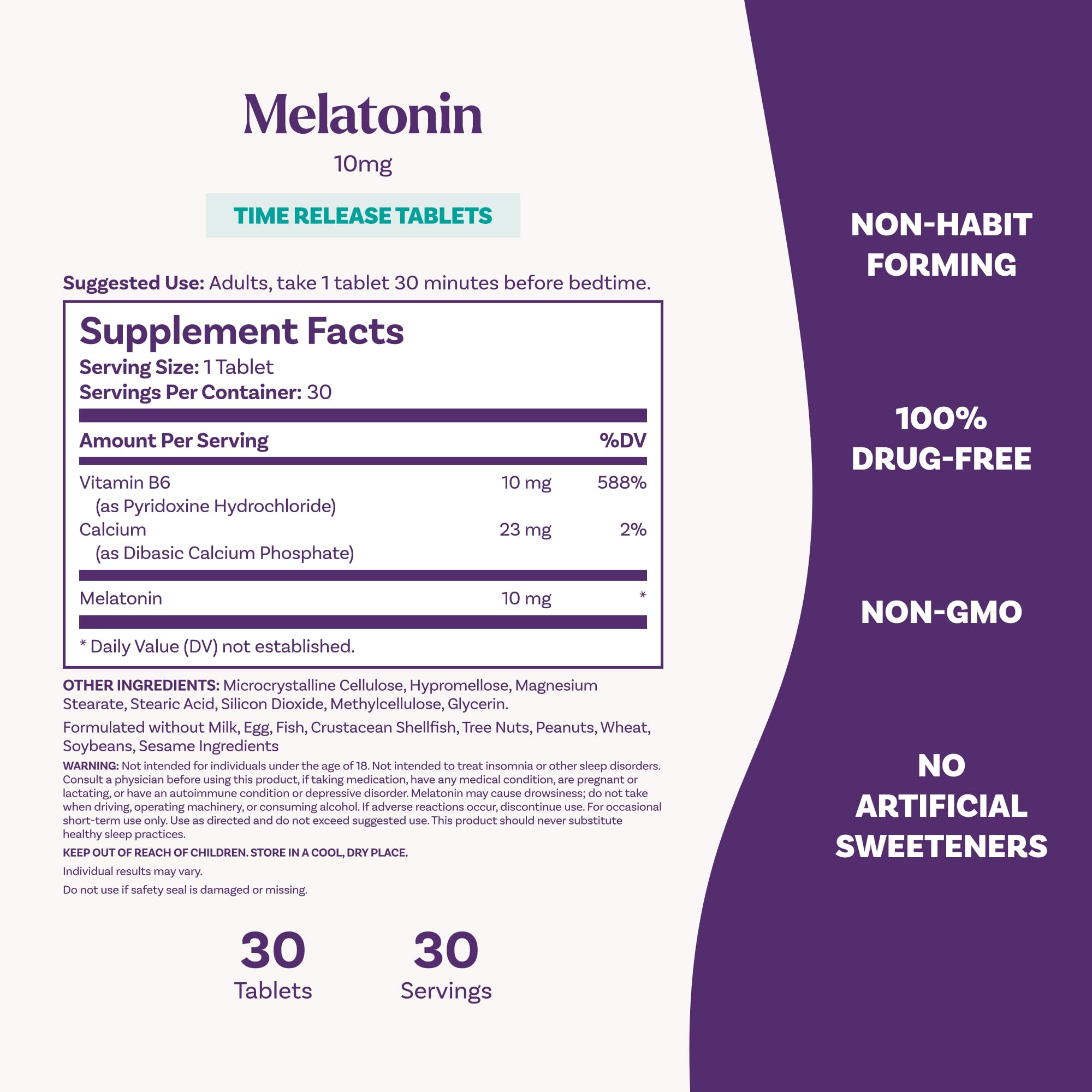 Natrol Melatonin 10mg Time Release Sleep Aid lifestyle scene with a bedside table