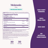 Natrol Melatonin 10mg Time Release Sleep Aid lifestyle scene with a bedside table