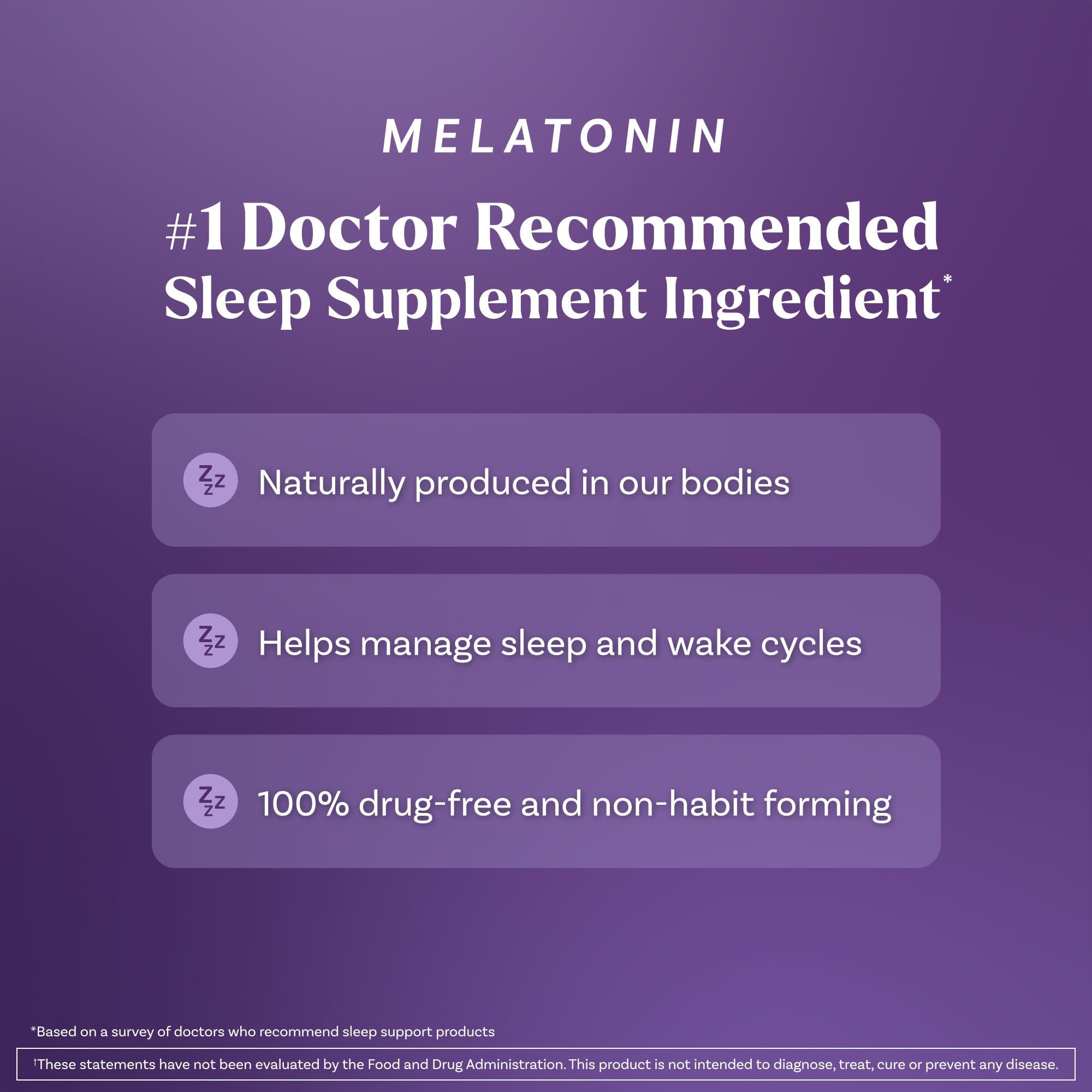 Natrol Melatonin 3 mg Fast Dissolve Tablets back view with ingredient list