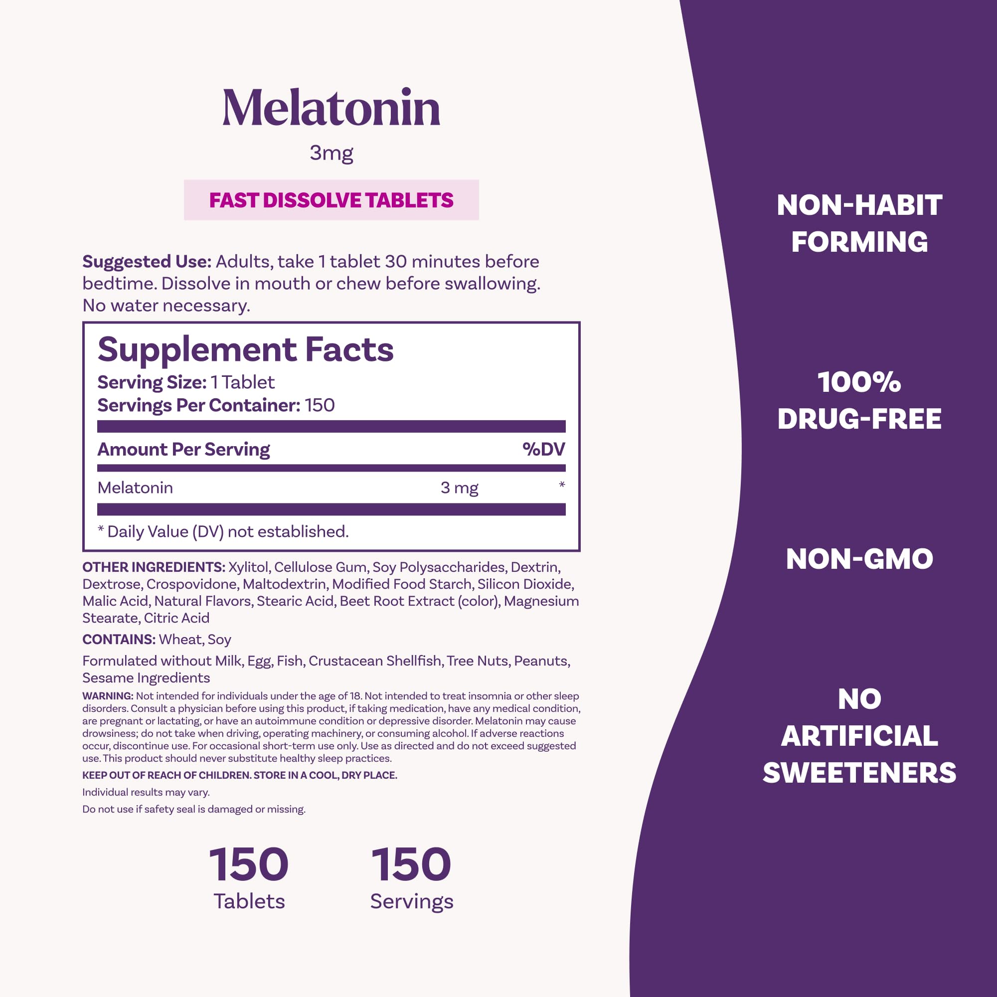 Natrol Melatonin 3 mg Fast Dissolve Tablets in hand