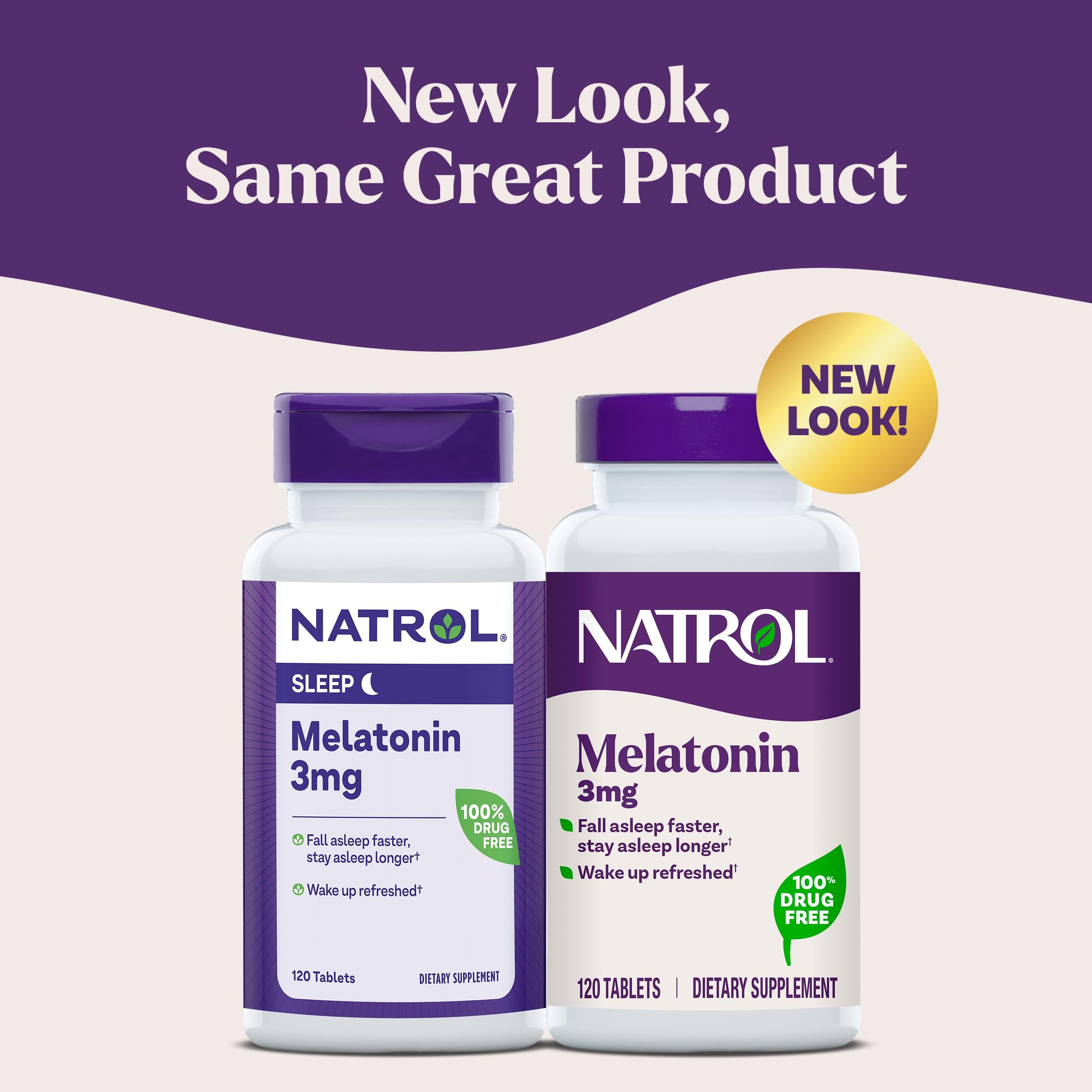 Natrol Melatonin 3 mg Tablets side view