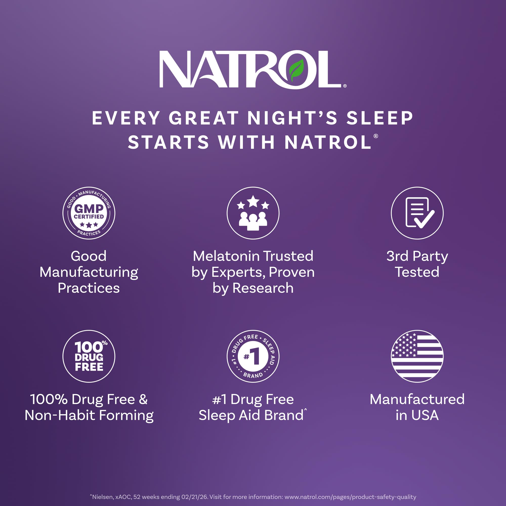 Natrol Melatonin 3 mg Tablets with a glass of water