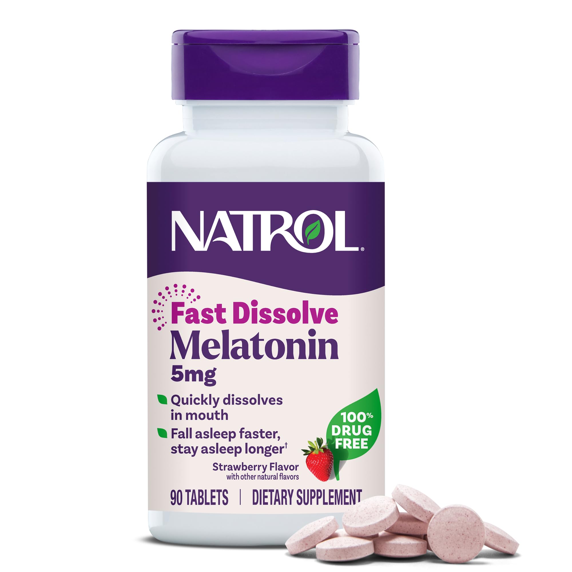 Natrol Melatonin 5 mg Fast Dissolve Tablets front view