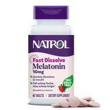 Natrol Melatonin Fast Dissolve Tablets 10 mg Strawberry front view