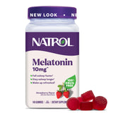 Natrol Melatonin Gummies 10mg strawberry flavour front view