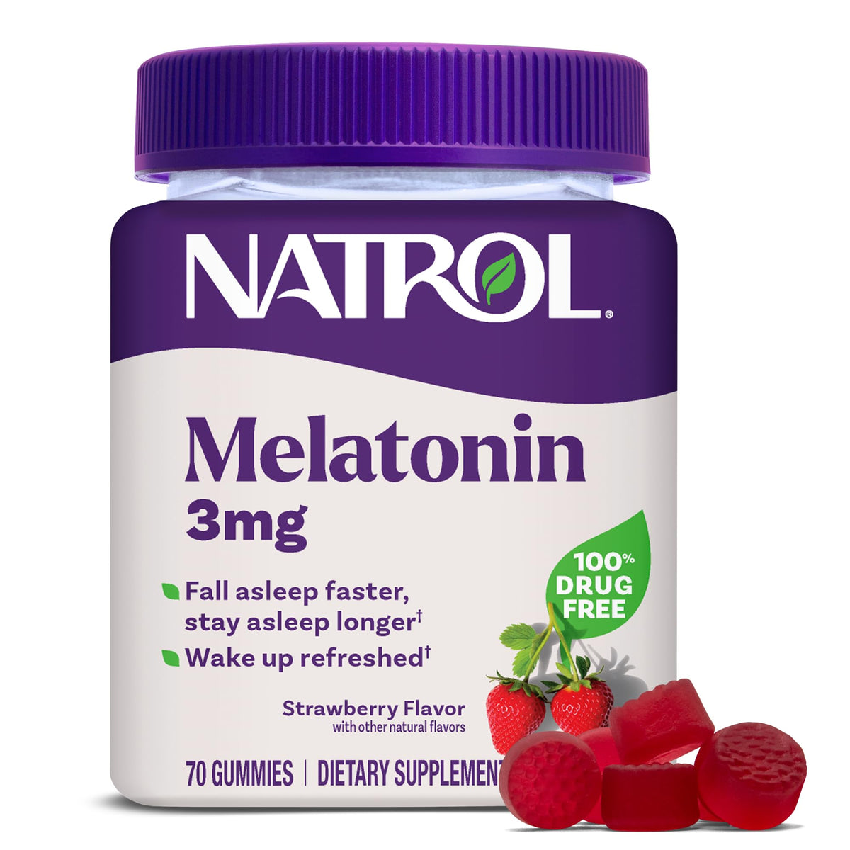 Natrol Melatonin Gummies 3 mg front view packaging