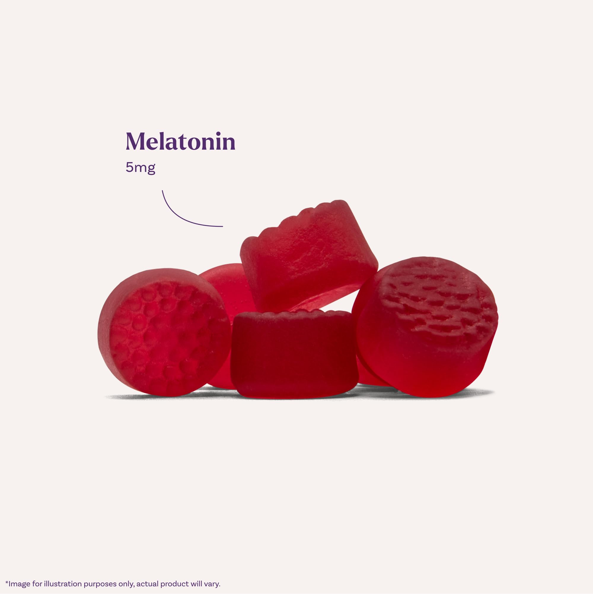 Natrol Melatonin Gummies 5 mg gummies on a white background