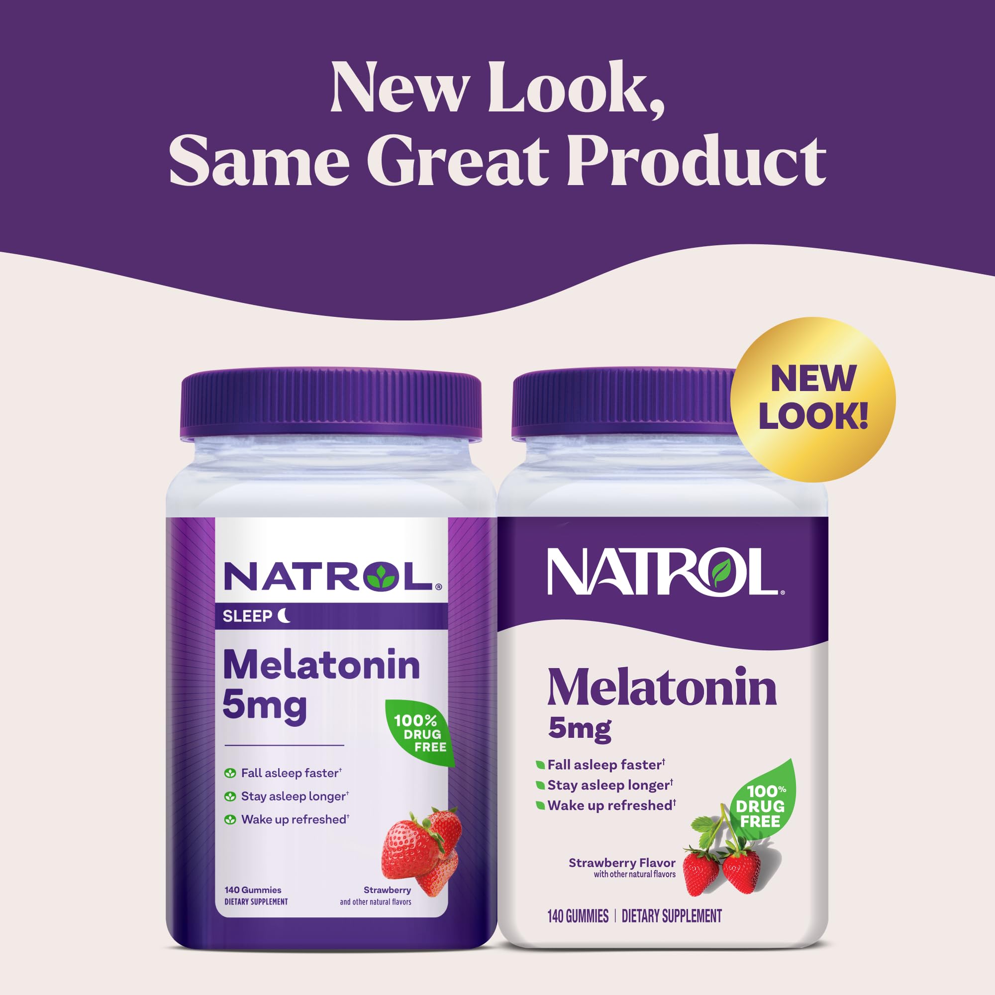 Natrol Melatonin Gummies 5mg packaging with 60 gummies