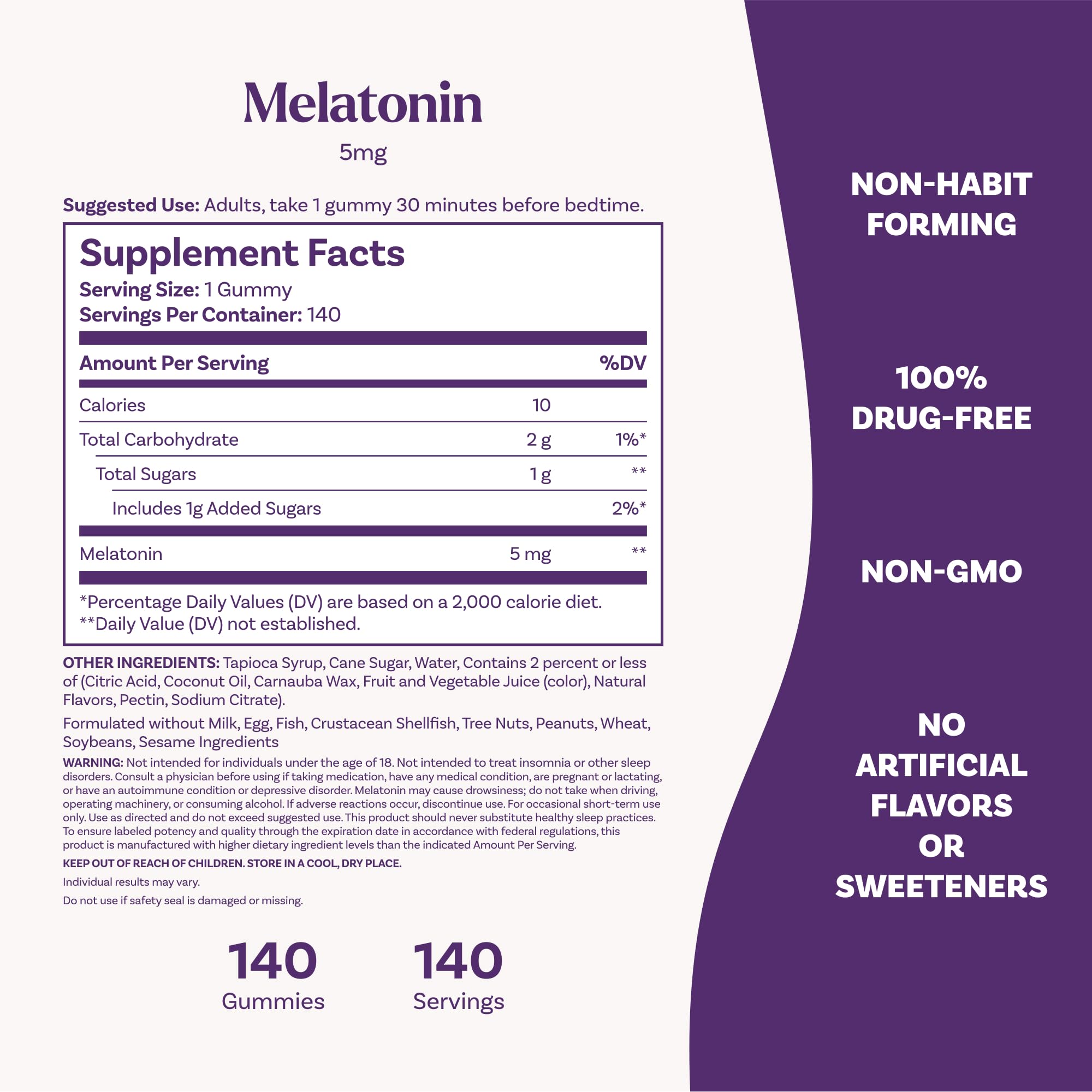 Natrol Melatonin Gummies 5mg with a glass of water