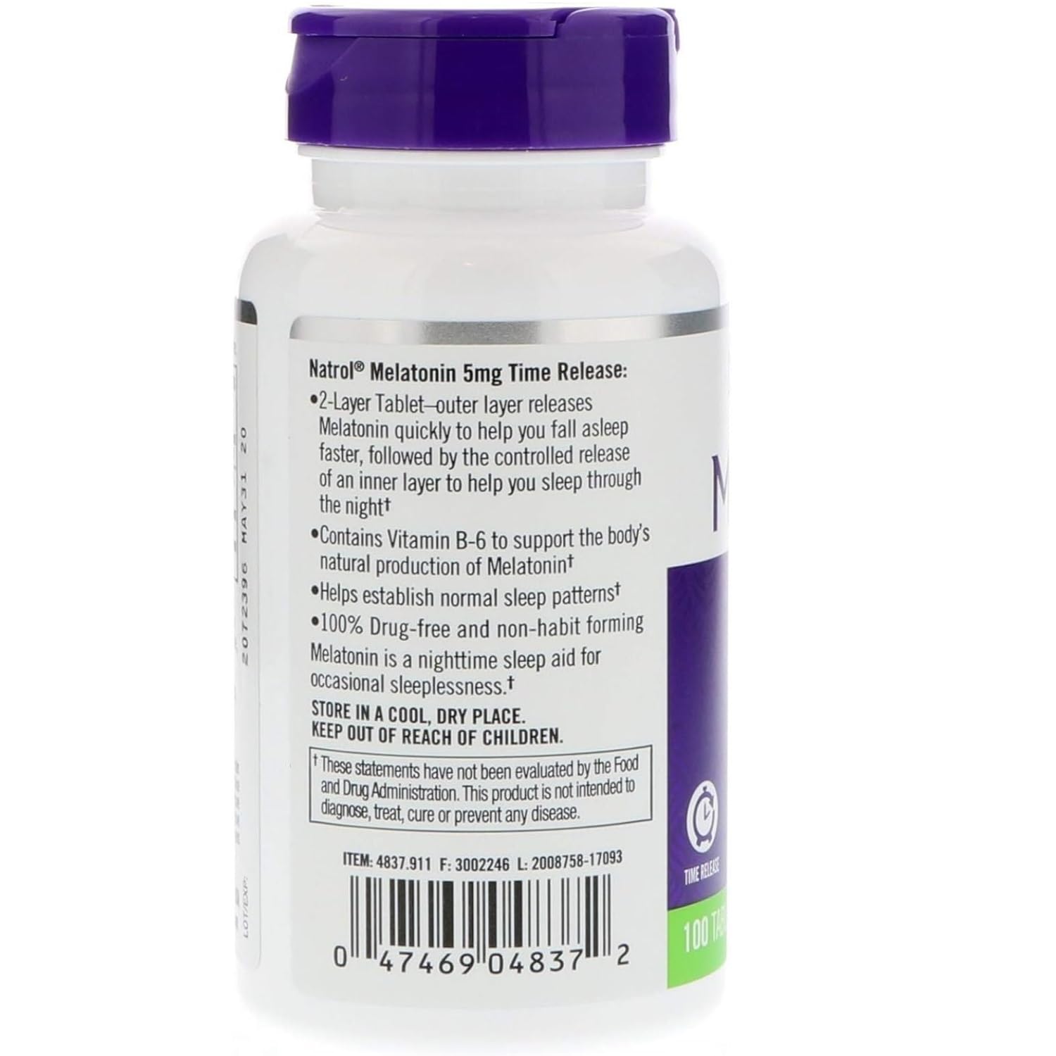 Natrol Melatonin Sleep Supplement capsule close-up