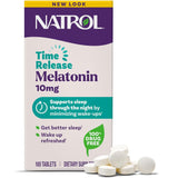 Natrol Melatonin Sleep Supplement side view of bottle
