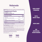 Natrol Melatonin Tablets on a bedside table
