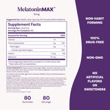 Natrol MelatoninMax Sleep Gummies 10 mg Blueberry in a hand