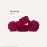 Natrol MelatoninMax Sleep Gummies 10 mg Blueberry on a wooden table