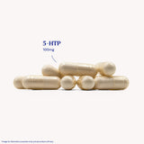 Natrol Mood + Stress 5-HTP 100mg Capsules with bottle cap